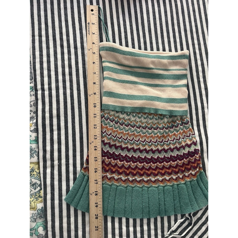 Missoni M Knit CONVERTIBLE Top Skirt Dress Zigzag Chevron Teal Purple Sz 2 IT 38 - Picture 16 of 16